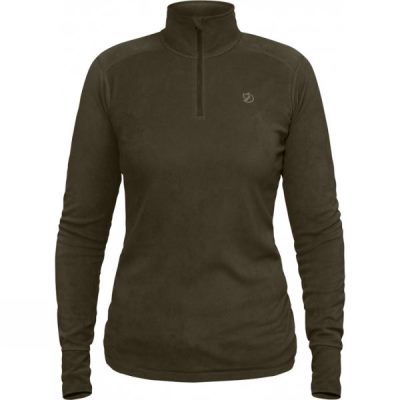 Fleece Fjallraven Skare Half Zip Mujer Verde Oscuro Oliva - Chile YQE127495